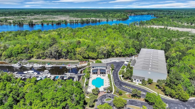 179 Cottage Ct, Pawleys Island, SC 29585 - aerial view of a heavily wooded area and a large body of water