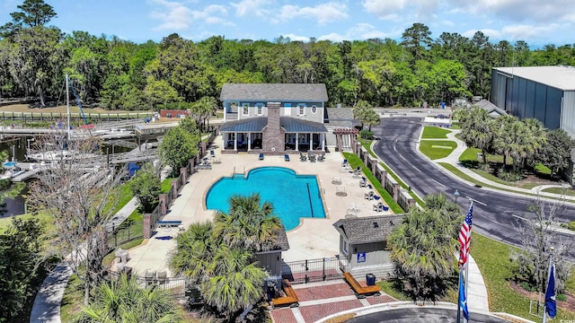 179 Cottage Ct, Pawleys Island, SC 29585 - community pool featuring a patio area