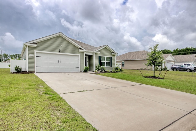 211 Seasons Trace Loop, Longs, SC 29568 - single story home featuring an attached garage, concrete driveway, and a front lawn