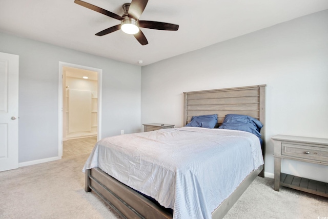 211 Seasons Trace Loop, Longs, SC 29568 - carpeted bedroom with ensuite bathroom and a ceiling fan