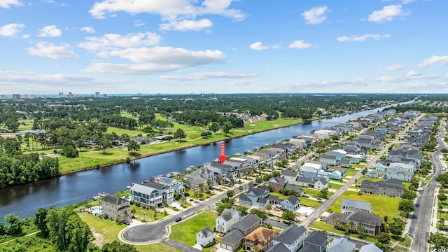 496 W Palm Dr, Myrtle Beach, SC 29579 - aerial perspective of suburban area featuring a large body of water