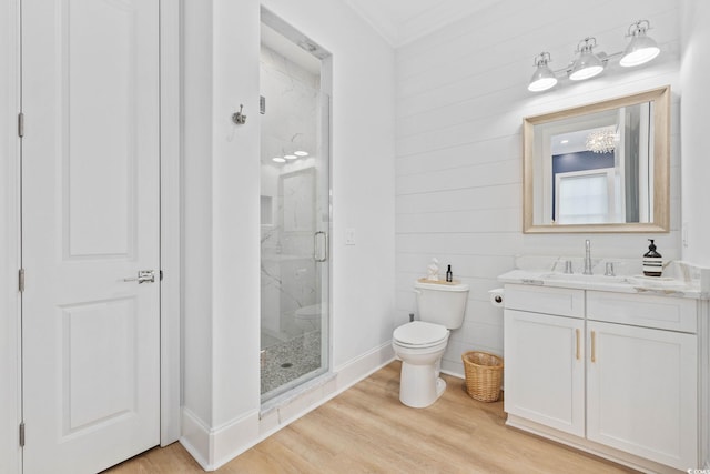 496 W Palm Dr, Myrtle Beach, SC 29579 - full bathroom with a marble finish shower, vanity, and wood finished floors
