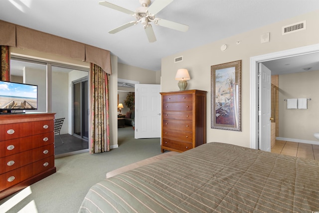 9994 Beach Club Dr Unit 1202, Myrtle Beach, SC 29572 - bedroom with a ceiling fan and light carpet