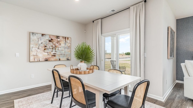 1407 Nokota Dr, Conway, SC 29526 - dining space with wood finished floors and baseboards