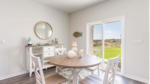 3550 Ashridge Way, Conway, SC 29526 - dining space with dark wood-style flooring and baseboards