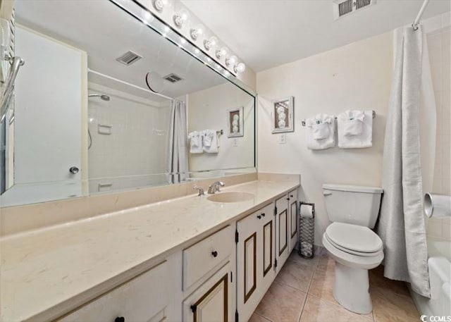 10200 Beach Club Dr Unit 16F, Myrtle Beach, SC 29572 - full bath featuring vanity, tile patterned flooring, and shower / bath combination with curtain
