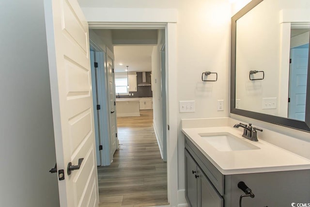1514 Saw Palmetto St, North Myrtle Beach, SC 29582 - bathroom featuring vanity and wood finished floors