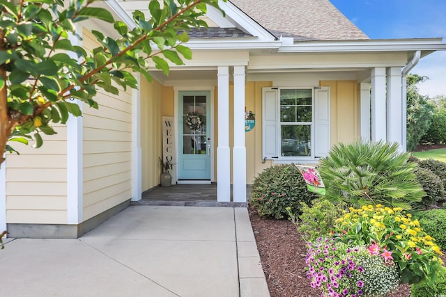 2336 Tidewatch Way N, Myrtle Beach, SC 29582 - property entrance featuring a shingled roof and covered porch