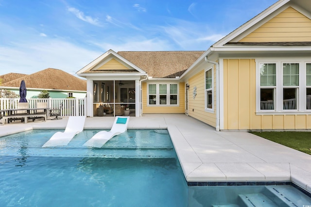 2336 Tidewatch Way N, Myrtle Beach, SC 29582 - view of swimming pool with a sunroom and a patio