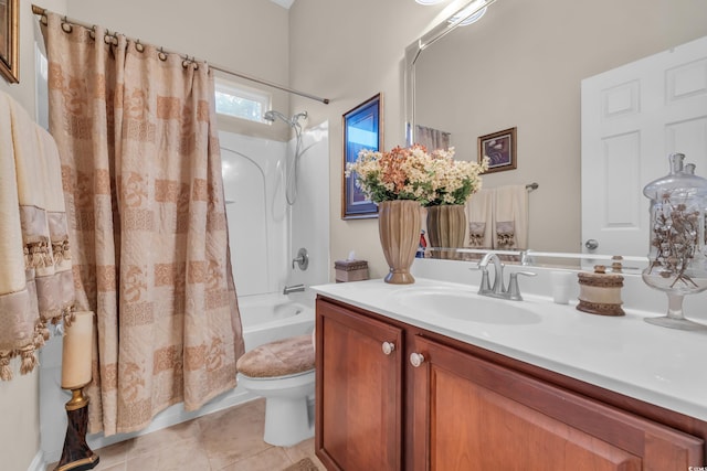 327 Trestle Way, Conway, SC 29526 - full bathroom featuring shower / bath combination with curtain, vanity, and tile patterned floors