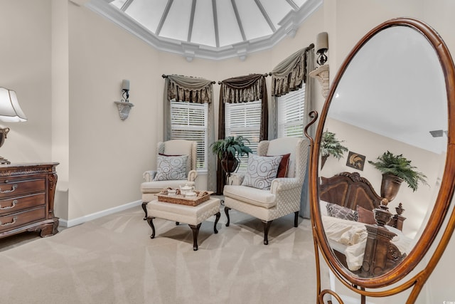 327 Trestle Way, Conway, SC 29526 - living area featuring light colored carpet and a towering ceiling