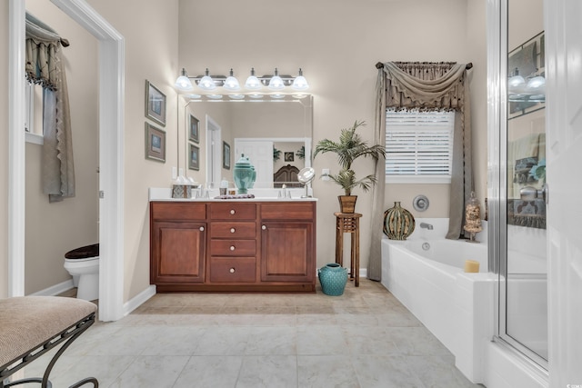 327 Trestle Way, Conway, SC 29526 - bathroom featuring double vanity, a bath, and a stall shower