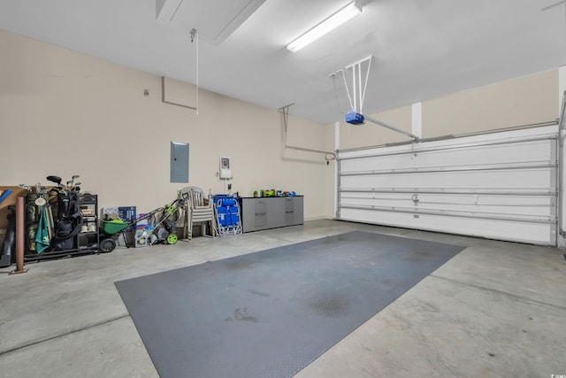327 Trestle Way, Conway, SC 29526 - garage with electric panel and a garage door opener
