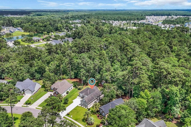 327 Trestle Way, Conway, SC 29526 - aerial perspective of suburban area featuring a heavily wooded area