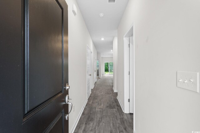 623 Harrison Mill St Unit 623, Myrtle Beach, SC 29579 - hallway with dark wood-style floors and recessed lighting
