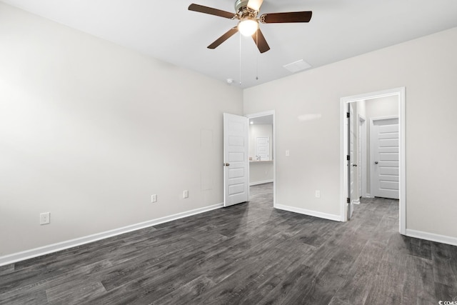623 Harrison Mill St Unit 623, Myrtle Beach, SC 29579 - unfurnished bedroom featuring dark wood-style flooring and ceiling fan