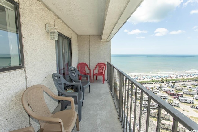 5905 S Kings Hwy Unit 1414, Myrtle Beach, SC 29575 - balcony featuring view of water and beach