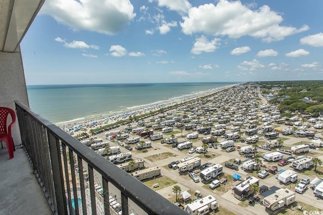 5905 S Kings Hwy Unit 1414, Myrtle Beach, SC 29575 - balcony featuring view of water and beach