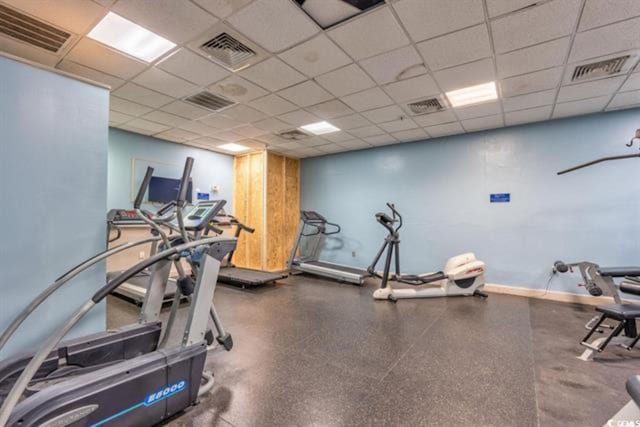 5905 S Kings Hwy Unit 1414, Myrtle Beach, SC 29575 - gym with a drop ceiling