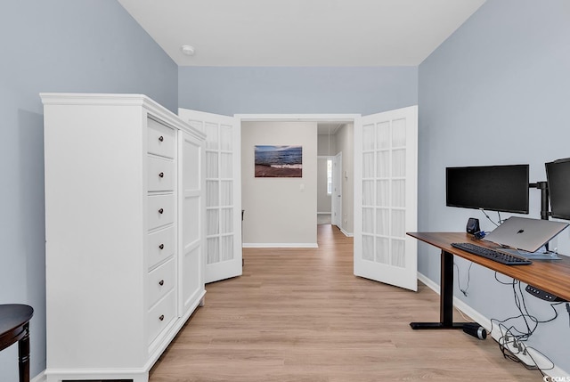 520 Cattle Drive Cir, Myrtle Beach, SC 29588 - office area with french doors and light wood-style floors