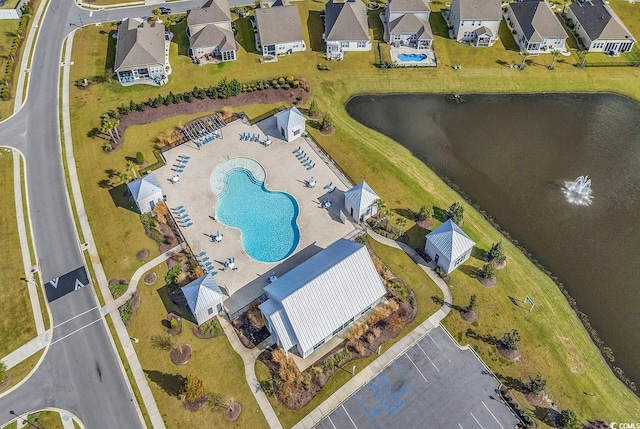 520 Cattle Drive Cir, Myrtle Beach, SC 29588 - aerial view of residential area featuring a pool area and a large body of water