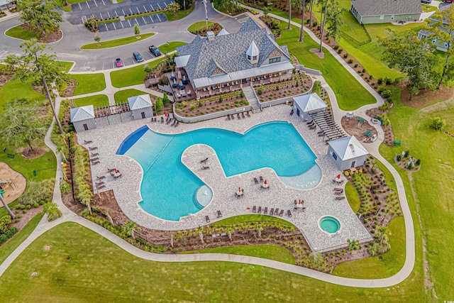 215 Kendrick St, Little River, SC 29566 - bird's eye view of a pool area