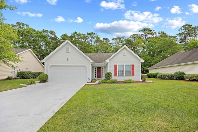 4554 Fringetree Dr, Murrells Inlet, SC 29576 - view of front of property featuring a garage, concrete driveway, and a front lawn