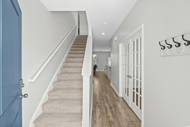 2106 Ainsley Dr, Little River, SC 29566 - stairs featuring wood finished floors and recessed lighting
