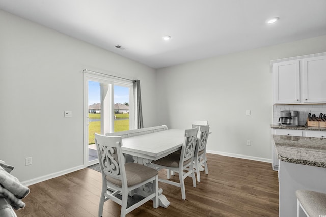 2106 Ainsley Dr, Little River, SC 29566 - dining room featuring dark wood-style flooring and recessed lighting