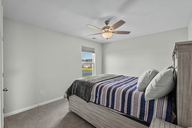 2106 Ainsley Dr, Little River, SC 29566 - bedroom featuring carpet floors, ceiling fan, and a water view