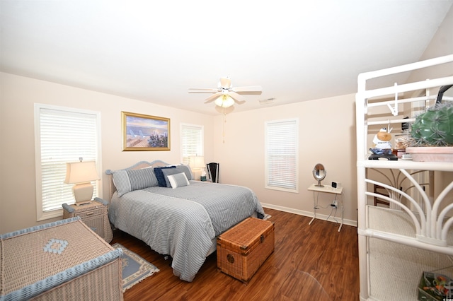 950 Tiffany Ln, North Myrtle Beach, SC 29582 - bedroom featuring wood finished floors and a ceiling fan