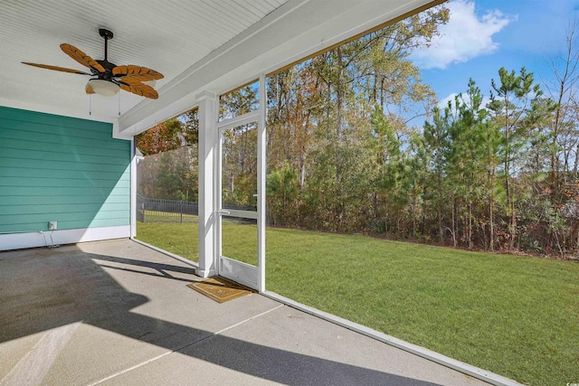 865 Summer Starling Pl, Myrtle Beach, SC 29577 - unfurnished sunroom with ceiling fan