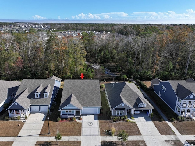 865 Summer Starling Pl, Myrtle Beach, SC 29577 - aerial view of residential area with a heavily wooded area