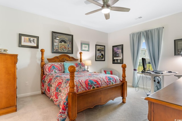 1029 Saltgrass Way, Myrtle Beach, SC 29588 - bedroom with light carpet and a ceiling fan