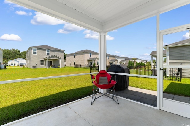 1029 Saltgrass Way, Myrtle Beach, SC 29588 - sunroom with a residential view