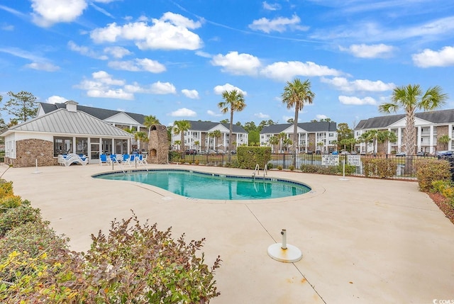 118 Birch N Coppice Dr Unit 2, Surfside Beach, SC 29575 - community pool with a residential view and a patio
