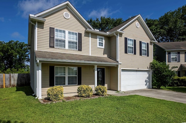 1897 Mossberg Dr, Sumter, SC 29150 - traditional-style house with a garage, concrete driveway, and a porch