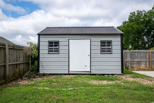 1897 Mossberg Dr, Sumter, SC 29150 - view of shed with a fenced backyard