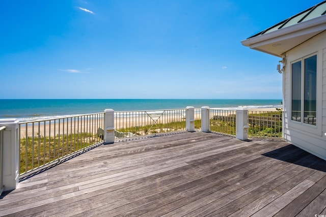 100 Ocean Park Loop, Georgetown, SC 29440 - wooden deck with view of water and beach