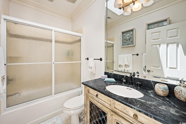 100 Ocean Park Loop, Georgetown, SC 29440 - full bath with ornamental molding, vanity, and combined bath / shower with glass door