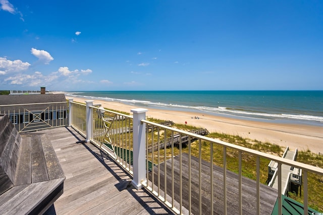 100 Ocean Park Loop, Georgetown, SC 29440 - wooden deck with view of water and beach