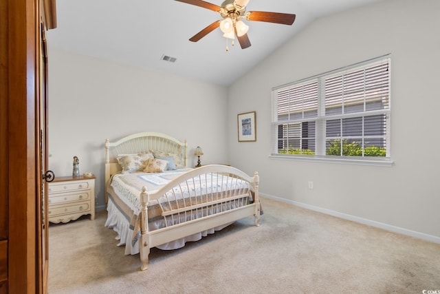 637 Grand Cypress Way, Murrells Inlet, SC 29576 - carpeted bedroom featuring vaulted ceiling and a ceiling fan