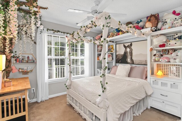 174 Edward Ave, Murrells Inlet, SC 29576 - bedroom with multiple windows, light carpet, and ceiling fan