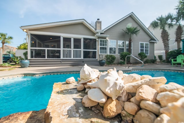 174 Edward Ave, Murrells Inlet, SC 29576 - outdoor pool with a sunroom