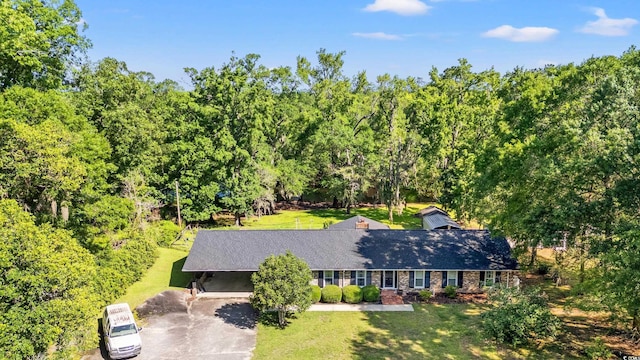 1032 Chelsey Cir, Conway, SC 29526 - view from above of property featuring a heavily wooded area