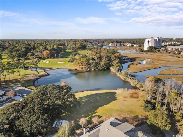 9400 Shore Dr Unit 409, Myrtle Beach, SC 29572 - aerial view of a nearby body of water and a golf club