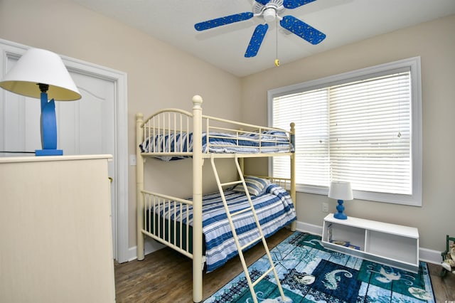 5650 Barefoot Resort Bridge Rd Unit 431, North Myrtle Beach, SC 29582 - bedroom with wood finished floors and a ceiling fan