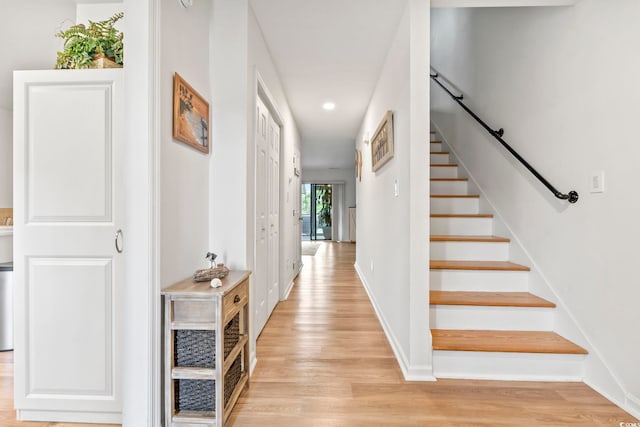775 Plantation Dr Unit 53, Little River, SC 29566 - stairway with wood finished floors and recessed lighting