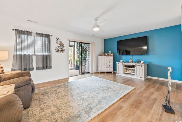 775 Plantation Dr Unit 53, Little River, SC 29566 - living room with a ceiling fan and wood finished floors