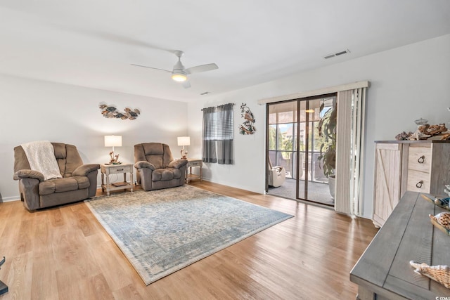 775 Plantation Dr Unit 53, Little River, SC 29566 - living area featuring wood finished floors and ceiling fan
